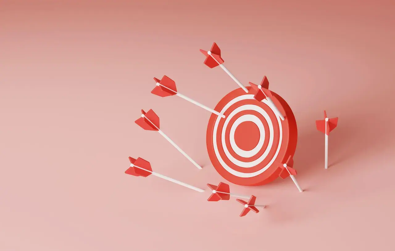Target struck through the bullseye